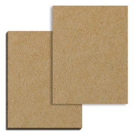 25 Sheets, Brown Kraft Cardstock, 200 gsm (75 lb. Cover), 8.5 x 11 inches