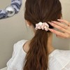 Premium-Satin-Haargummi, Seide Haargummi, Perlen-Satin-Dickdarm-Haar-Scrunchies Samt Schwarz, Softer Than Silk Scrunchies