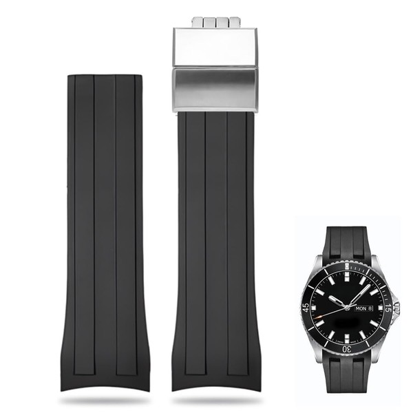 22mm Curved Lug End Watch Strap For Mido Ocean Star