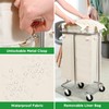 Laundry Basket with Wheels, Rolling Laundry Hamper with Removable Bag,