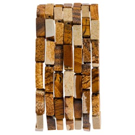 Cuentas de piedra natural soplada rectangulares en tubo de 13x4mm, cuentas sueltas de piedra semipreciosa para hacer pulseras, collares y aretes de 38cm/str