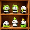 MaPctSy Cute Panda Mini Figurines for Car Dashboard Decor, 6