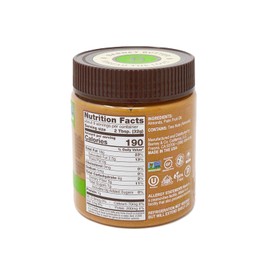BARNEY Almond Butter, Bare Crunchy, No Sugar No Salt, Paleo, KETO, Non-GMO, Skin-Free, 10 Ounce