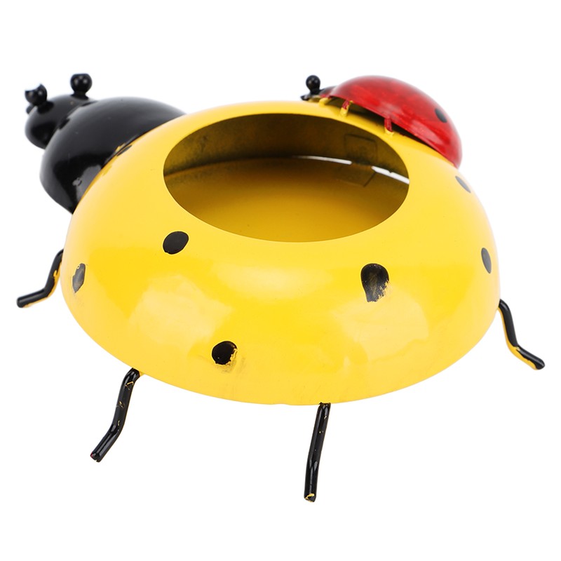 5.4cm Diameter Flower Pot Decor Ladybug Shaped Smoothing Surfaces Iron