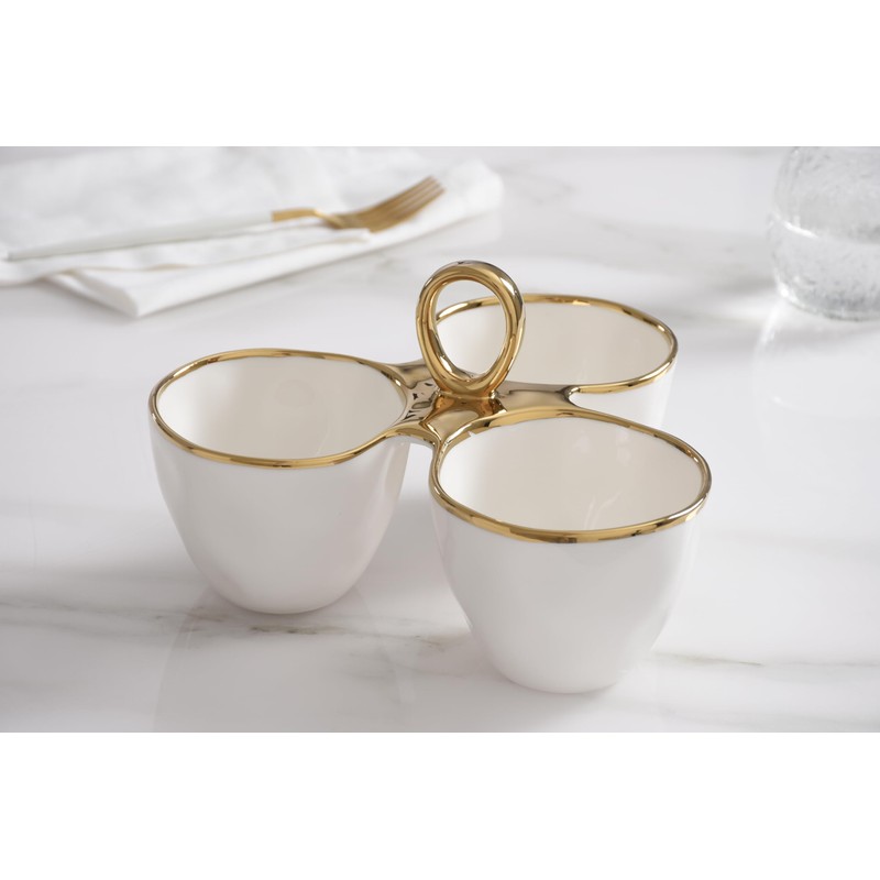 Pampa Bay 3 Part Server, Golden Handles, Serverware, Kitchen, Gift