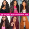 360 Lace Front Wigs Human Hair Hidden Strap Deep Wave