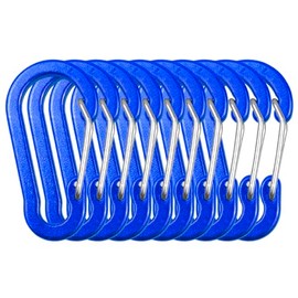 Paquete de 5 Clips de mosquetón Mini Llavero de aleación de Aluminio mosquetón Clip Anillos en D para Acampar Senderismo Pesca mochilero