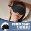 Antifaz 3D de Algodón Ajustable para Dormir de Lado, con