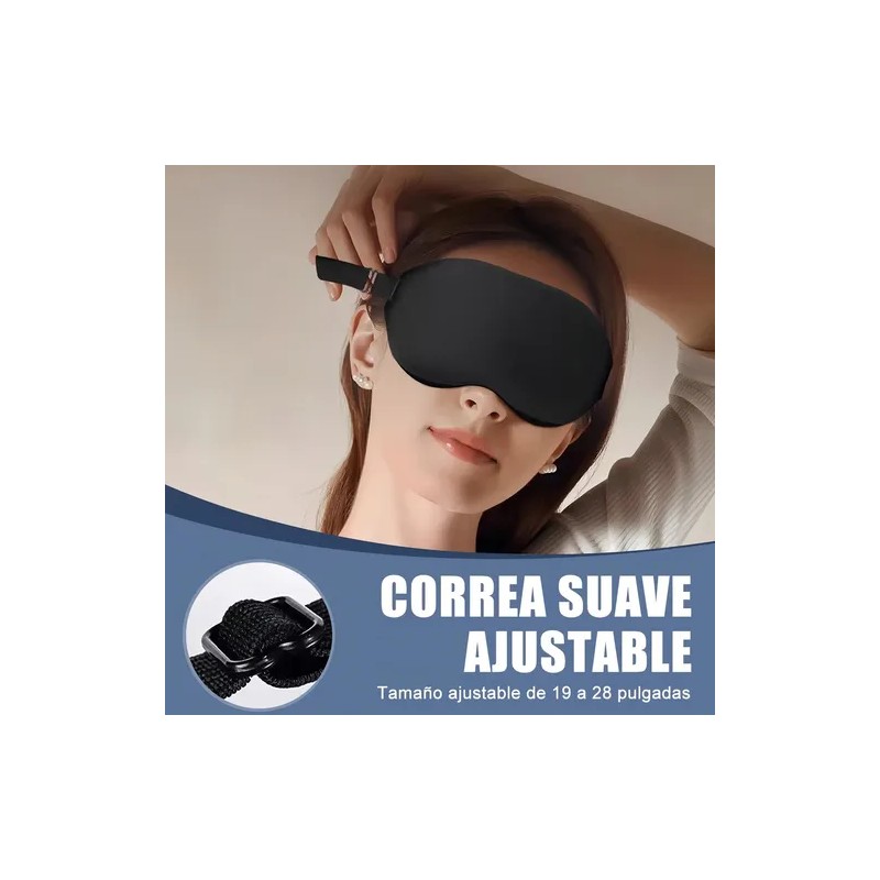 Antifaz 3D de Algodón Ajustable para Dormir de Lado, con