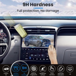 XCNGSUA 2PACK 2024 Tucson Screen Protector 10.25-inch for 2022 2023 2024 Hyundai Tucson/Santa Cruz Screen Protector 2022 2023 2024 Tucson/Santa Cruz Accessories,9H Tempered Glass