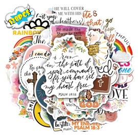 128 PCS Christian Motivational Inspirational Stickers Bible Theme Scrapbook Stickers Funny Journal Stickers Vinyl Waterproof Sticker for Laptop Phone Water Bottles and More DIY Decoration