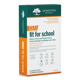 Genestra Brands - HMF Fit for School - Probiotic Formula - Supports Childrens' Gastrointestinal and Upper Respiratory Health - 30 Chewable Tablets - Natural Blackcurrant Flavour
