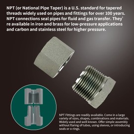 AKM 72 Pcs NPT Cap and Plug Kit Hose Tube and Pipe Fitting Set Hydraulic Cap and Plug Kit Galvanized 45# Steel with Precision Threading Dash Sizes -02-04 -06-08 -12-16