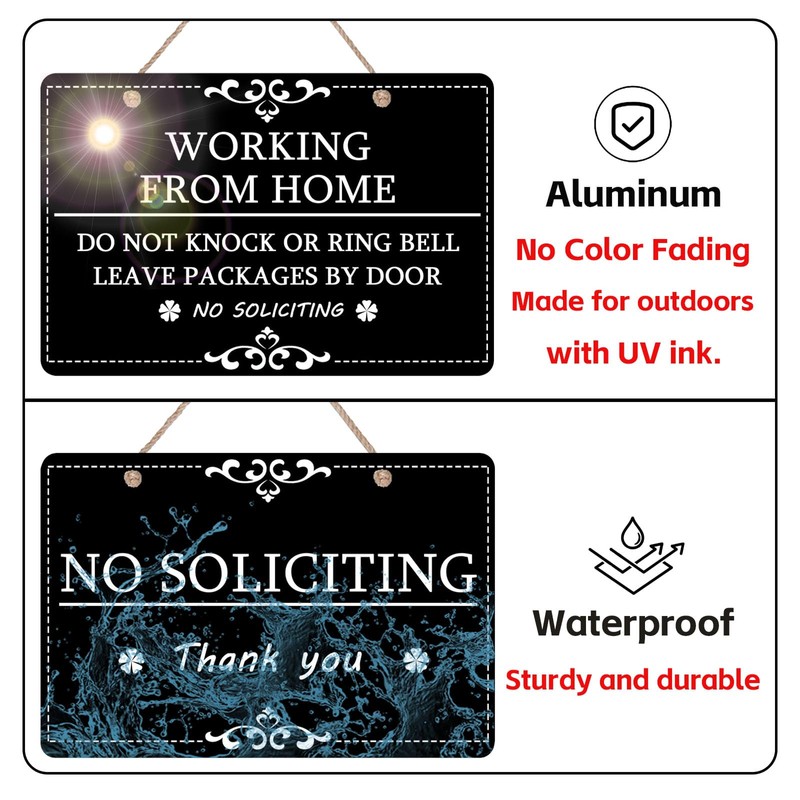 Working from Home Sign PVC Sign for Front Door Home