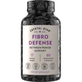 Crystal Star Crystal Star Fibro Defense, 60 Capsules, Black Cohosh, Breast & Uterine Health Between Periods, Gluten Free, Non-GMO