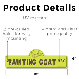 Fainting Goat (3 Pack) Plastic Street Sign Crossing Sign Warning Sign Vintage Rustic Beware Warning Xing Animal Funny Farm Pet Unique Livestock Rustic Decor Love Quirky Nature