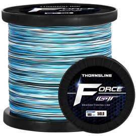 ThonrsLine Force Braided Fishing Line - Incredible Abrasion Resistant Braided Lines for Saltwater or Freshwater - Camo Design Braid for Extra Visibility