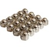 HP-Autozubehör 82912 Radmuttern-Kappen Rallye Caps 20 Stück Chrom 19 mm