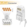 sourcing map 10pcs CAT7 RJ45 Pass Through Connectors, RJ45 STP/FTP