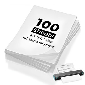 (100 Sheets) Thermal Paper A4 Compatible with Most A4 Thermal Printers, Quick Dry A4 Thermal Paper, BPA Free, Thermal Printer Paper for Documents, Websites and Photos.