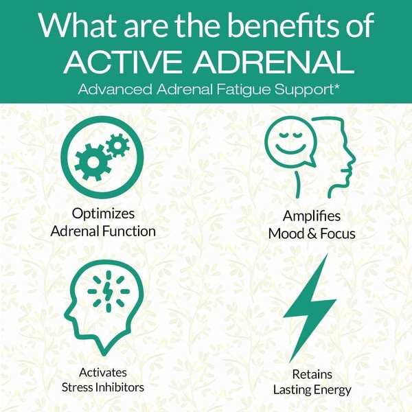 Active Adrenal - Advanced Adrenal Fatigue Supplement - All-Natural Liquid Formula for 2X Absorption - Ashwagandha, B-Vitamins, Magnesium and More