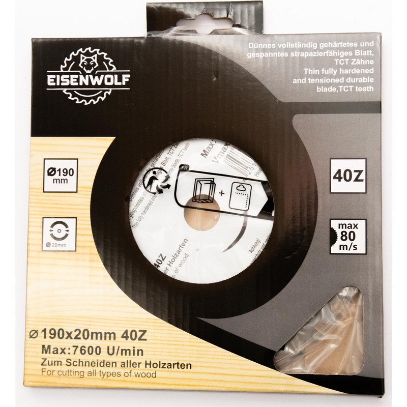 190 x 20 mm premium saw blade, circular saw blade