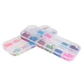 TOVINANNA 2 Boxes Butterfly Nail Sequins of DIY Manicure Accessories for Unique Nail Art Lightweight Portable Durable Easy to Use for Valentine Day Decor