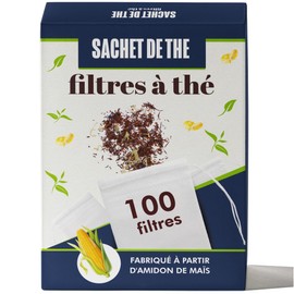 Tea Filter, Corn Starch Empty Tea Bags for Herbal Tea, Infusion, Plants and Spices, Biodegradable (300 Pieces)