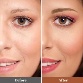 LOPHE Microblading Augenbrauenstift, Augenbrauenstift Wasserfest 2-in-1 mit 4 Gabelspitze Applikato und Augenbrauenpinsel, 02# Dunkelbraun