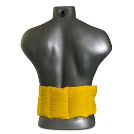 Lavendel + Leinsamen Wärmekissen 7-Kammer mit Band, 65x15 mango. Wärmekissen Körnerkissen, Rücken, Lende