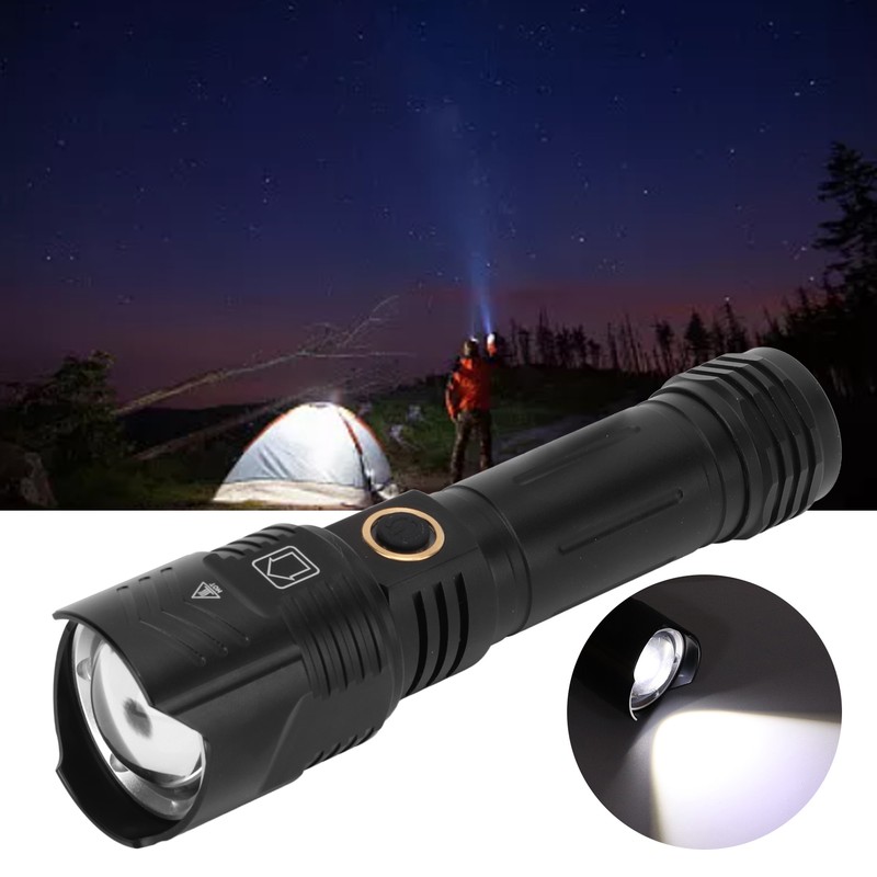 Camping Flashlight XHP160 Outdoor LED Torch USB Charging Ultra Bright