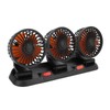 Three Head Car Fan 2 Speed Adjustable 360 Degree Rotation