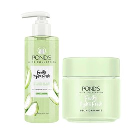 PONDS Cuidado Facial Fruity Hydra Fresh Aloe, Limpiador Facial, 200 Ml  Cuidado Facial Fruity Hydra Fresh Aloe, Gel Hidratante, 110 g