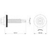5.5mm x 63mm Silver Self-Drilling Roofing Screws Farmer Screws with