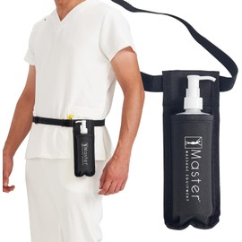 Master Massage Double Bottle Massage Oil Holster Bag-Adjustable Bottle Cream Bag & Lotion Bag Dual Kit–Massage Bottle Lotion Holster Incl. Two 227ml Refillable Pump