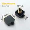 DEOLER Matte Black Wall Supply Elbow for Hand Shower Brass