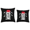 Shoelaces white trainer design gift Throw Pillow