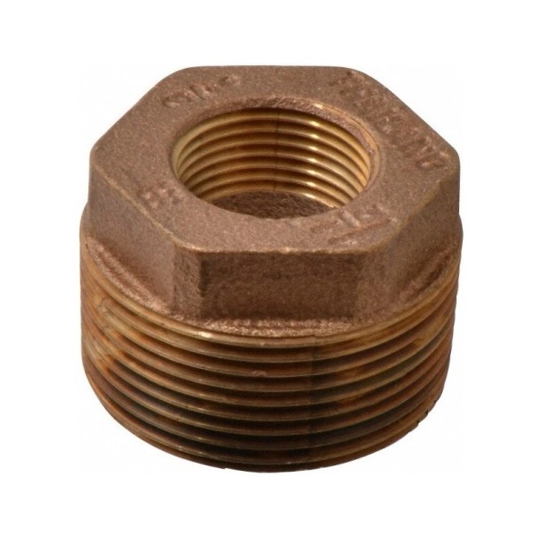 Midland Metal 44-522 44522 1-1/2" x 3/4" Bronze Reducing Hex