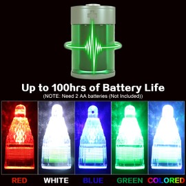 OROOTL LED Fishing Light Deep Drop Fishing Lights Waterproof Underwater Fishing Lights Attractive Glow Bait Lure Lamp Green White Red Blue Night Fishing Tools for Saltwater Freshwater