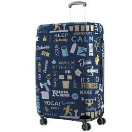 Harvish Impex Navy Blue Polyester Fabric Small Protective Luggage Cover | Small Protective Luggage Cover Without Suitcase, navy blue, Small, Luggage Cover