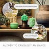 Luminara Lucky Green Pot of Gold Candle - Flickering Real-Flame