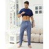 TeJoyce Mens Pyjamas Set Cotton Short Sleeve and Pants 2