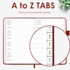 Elegant Password Book with Alphabetical Tabs - Hardcover Password Book
