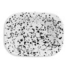 JAYOGLA Speckled Enamel Pie Dish, 24cm, White with Black Splatter
