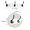 mapeoes 2 Pack Wood Coat Rack Wall Mount with 3