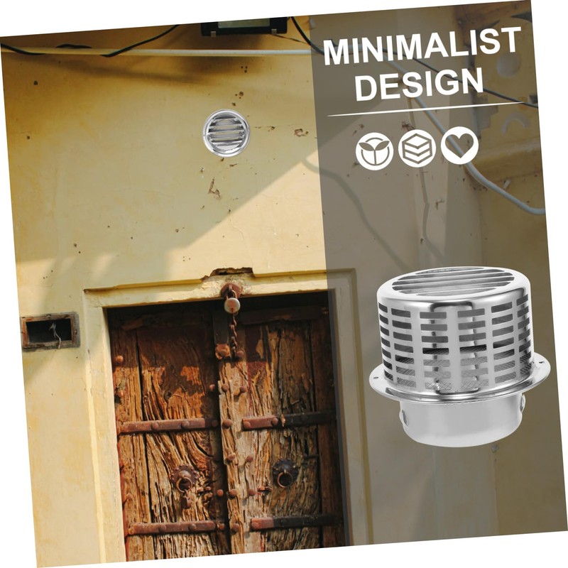OSALADI Stainless Steel Exhaust Vent Cap Outside Vent Cover Wall-Mounted