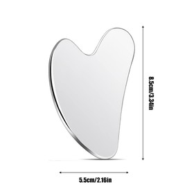 Gua Sha, 1 Piece Premium Stainless Steel Gua Sha Stone, Guasha for Face Upgraded, Stainless Steel Gua Sha, for Jawline Sculpting and Puffiness Reducing, Contouring Heart Shaped