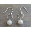 Cultured Freshwater Pearl Drop Earrings Sterling Silver