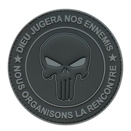 LEGEEON ACU Subdued Punisher DIEU JUGERA NOS ENNEMIS DEVGRU Morale PVC 3D Touch Fastener Patch