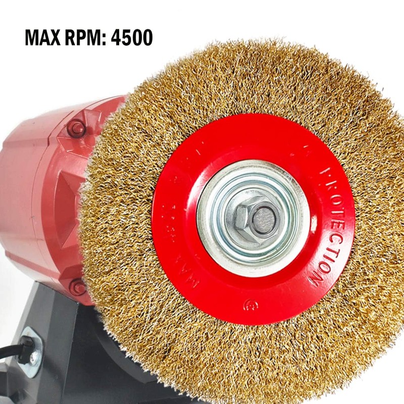 OSFTBVT 8in Bench Wire Wheel Brush | Coarse Crimped Steel